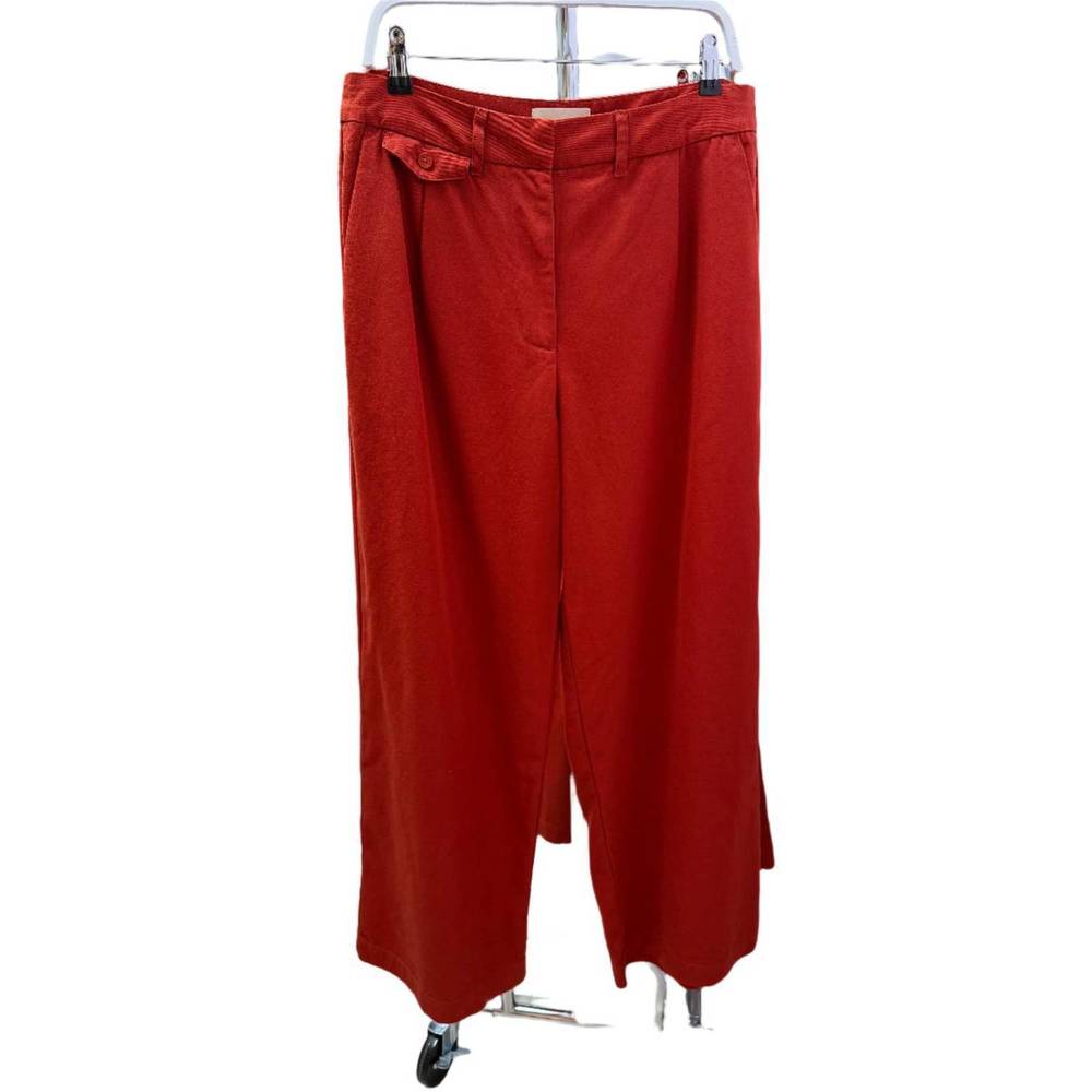 NEW THINKING MU women's red pat pants in red